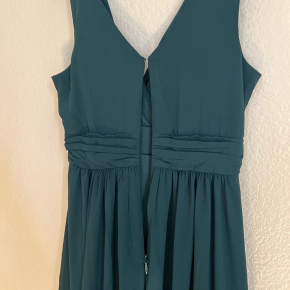 Thoughts of Hue Emerald Green Surplice Maxi Dress - Picture 6 of 7